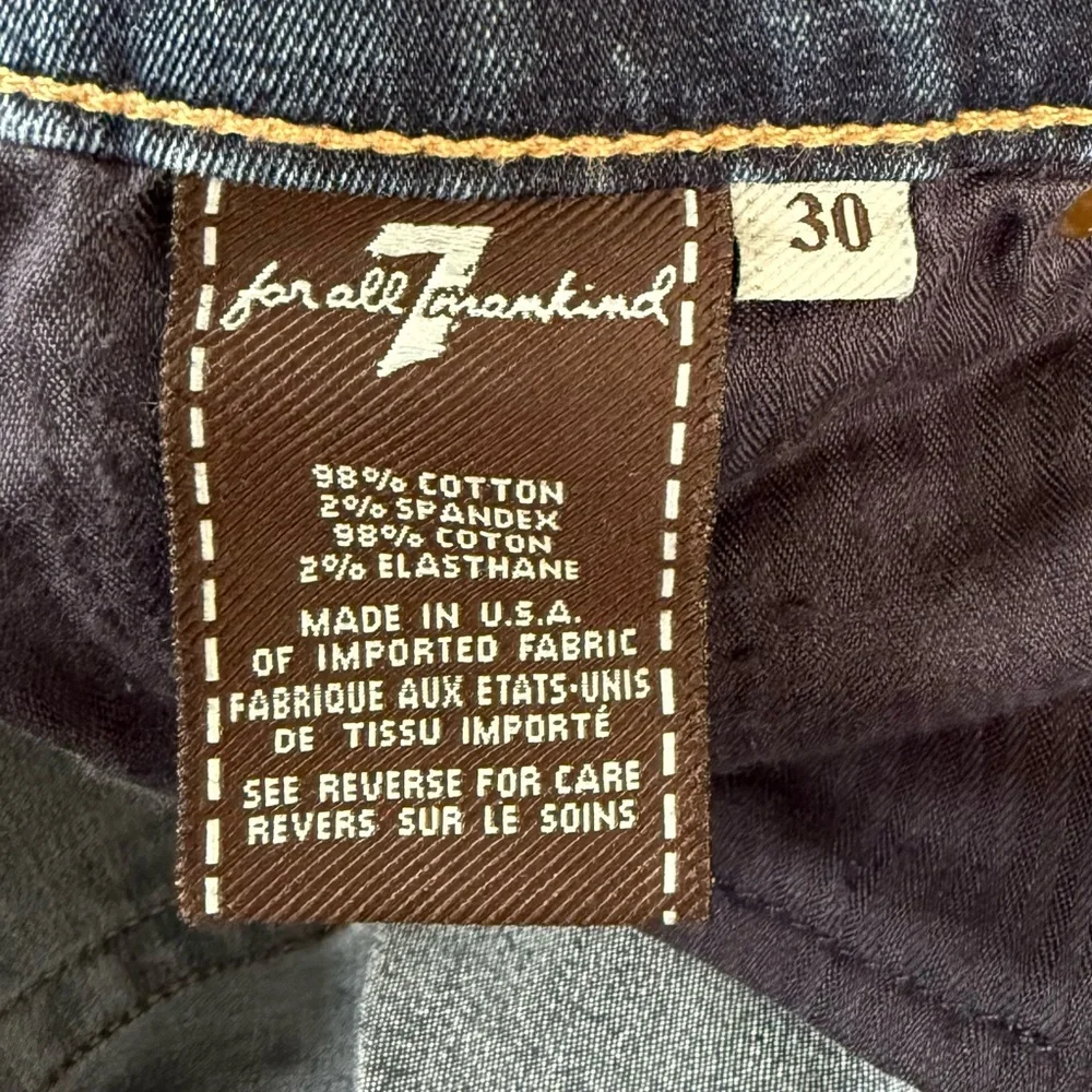7 For All Mankind Women’s Dark Blue The Skinny Jeans Size 30 - Picture 9 of 10